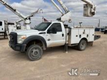 Altec AT37G, Articulating & Telescopic Bucket Truck mounted behind cab on 2012 Ford F550 4x4 Service