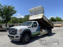 2013 Ford F550 Dump Truck Runs Moves & Dump Operates, Body & Rust Damage, Missing Radio