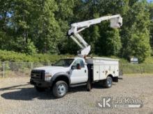 Altec AT35-G, Articulating & Telescopic Bucket Truck mounted behind cab on 2009 Ford F550 4x4 Servic