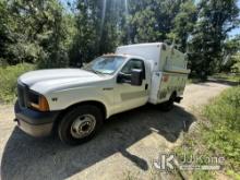 2006 Ford F350 Enclosed High-Top Service Truck Runs & Moves, Rust & Body Damage