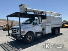 Altec LR756, , 2013 Ford F750 Chipper Dump Truck Front End, Transmision Issues, Driveline Removed, P
