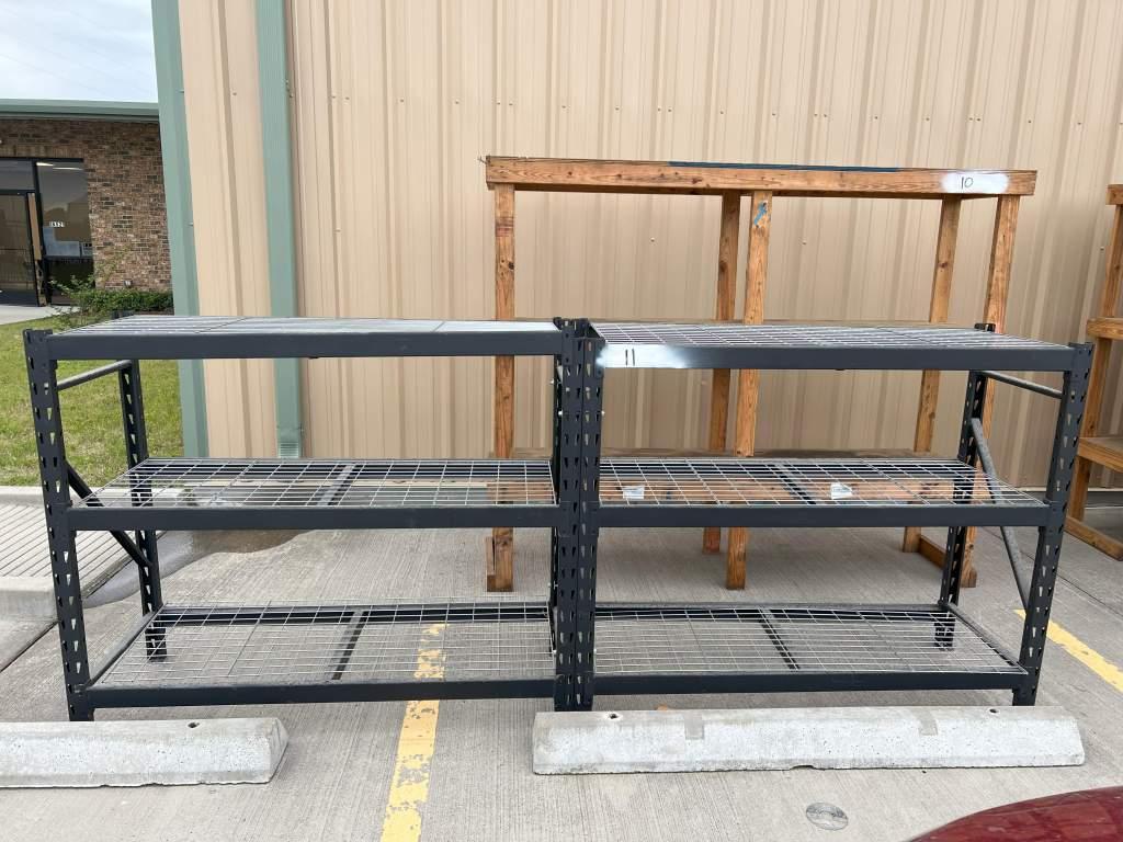 (2) 2'X5'X4 1/2' METAL SHELVES