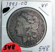 1893 CC Morgan Silver Dollar