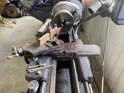 SOUTH BEND PRECISION LATHE, 13'' SWING, 5' BED, MODEL CL145B, 220 VOLT, INCLUDES BIN OF TOOLING.