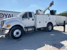 2015 Ford F750 Auto Crane HC-10 Service Crane Mechanics Truck