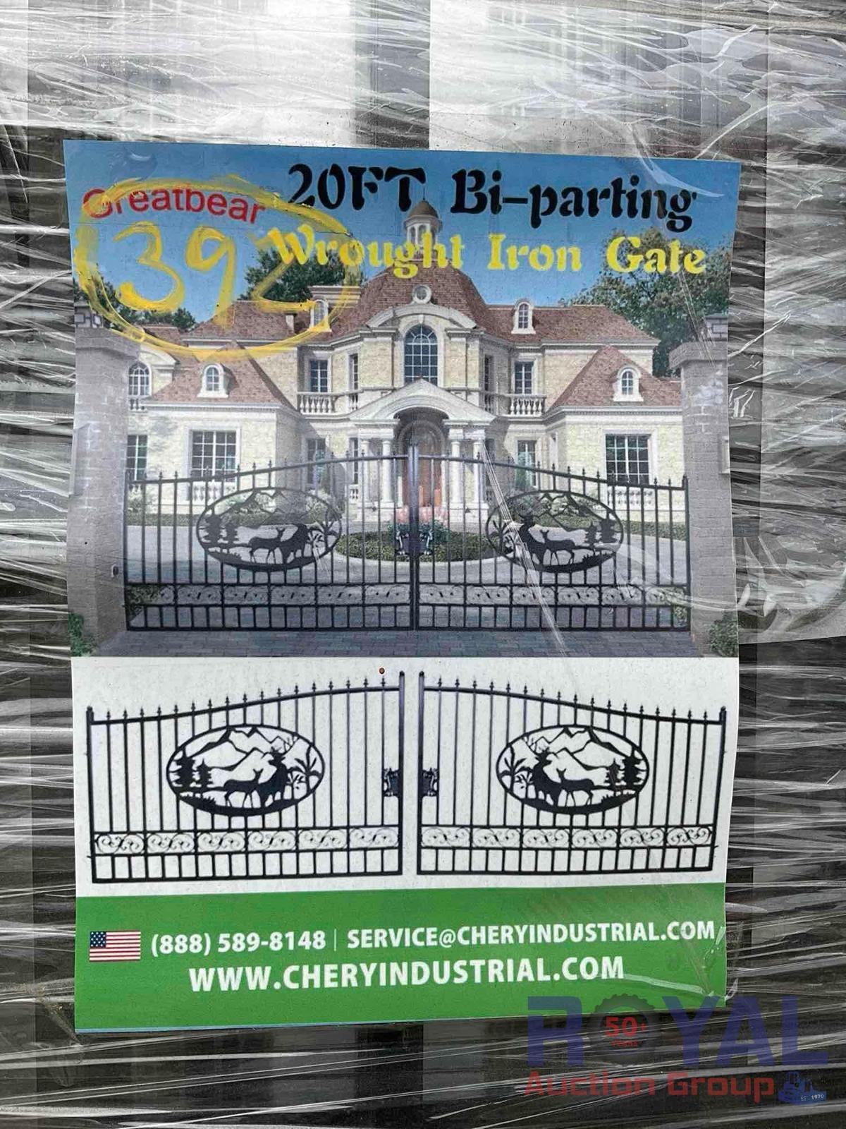 2024 Greatbear 20ft Bi-Parting Wrought Iron Gates