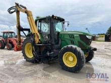 2014 John Deere 6105M 4x4 Alamo Slope Mower Utility Tractor