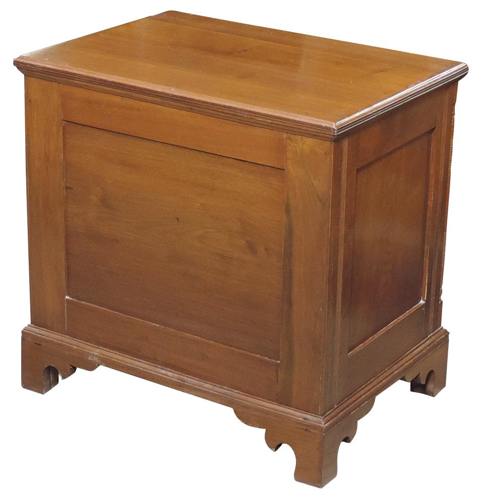 Spool Cabinet, Clark's Mile-End, walnut 6-drawer raised on scrolled bracket