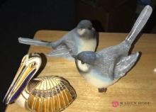 3- bird figurines