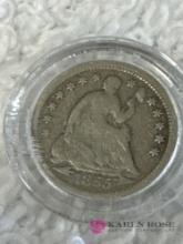 1855 seated liberty half dime