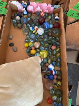 vintage marbles & bag