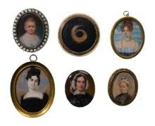 Portrait Miniature Jewelry and Case Assortment