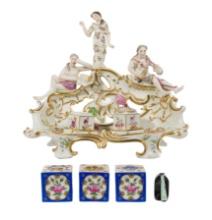 Russian Popov Porcelain Desk Items