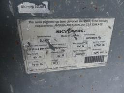 2014 Skyjack SJ40T 4WD Boom-type Manlift, s/n 98001181: 550 lb. Cap., 40' R