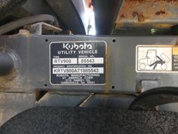 Kubota RTV900 Utility Vehicle, s/n 85543 (Salvage - No Title - $50 Trauma C