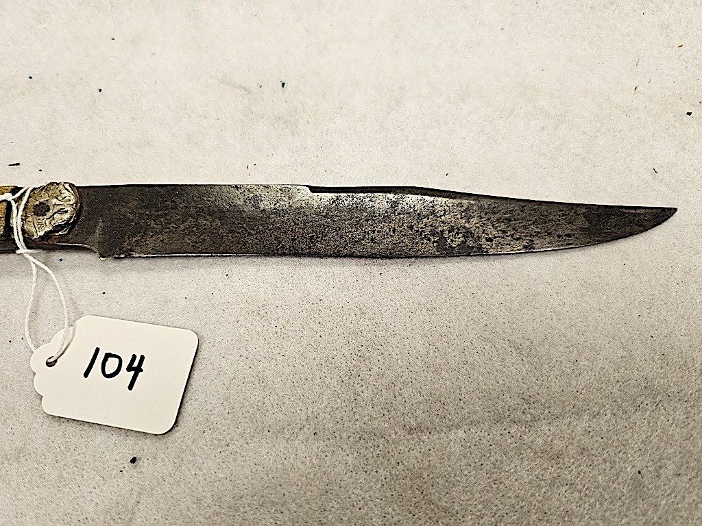 CORSAN DENTON SHEATH KNIFE BONE HANDLE NO SHEATH