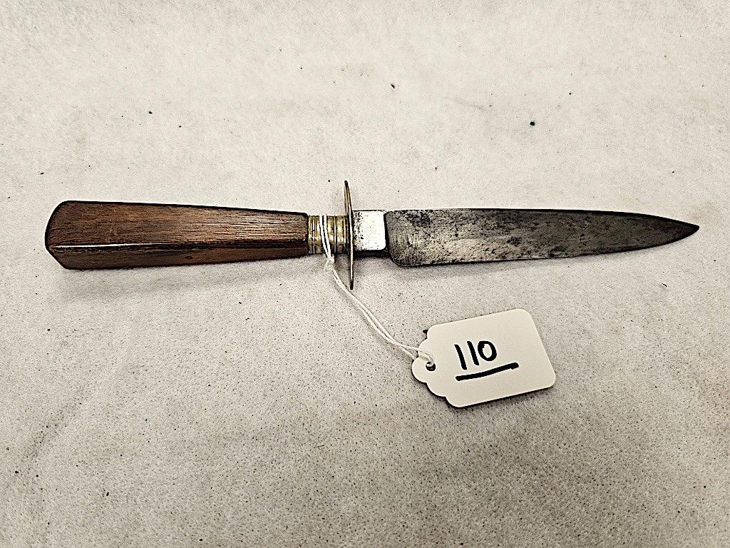 TILLOTSON & CO COLUMBIA PLACE SHEFFIELD ENGLAND SHEATH KNIFE HORNED HANDLE