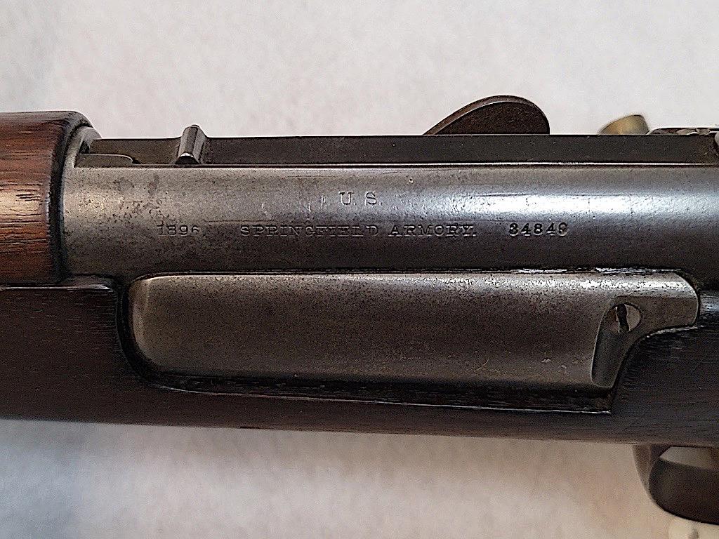 US SPRINGFIELD MODEL 1896, CAL 30/40, CARBINE, WITHOUT CLEANING KIT, S/N 348