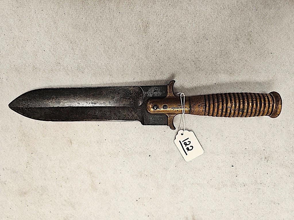 US SPRINGFIELD ARMORY HOSPITAL CORE KNIFE, WOODEN HANDLE NO SHEATH