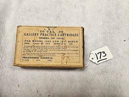 (20) GALLERY PRACTICE CARTRIDGES MODEL 1919, FOR 1903 AND 1917 RIFLE FRANKF