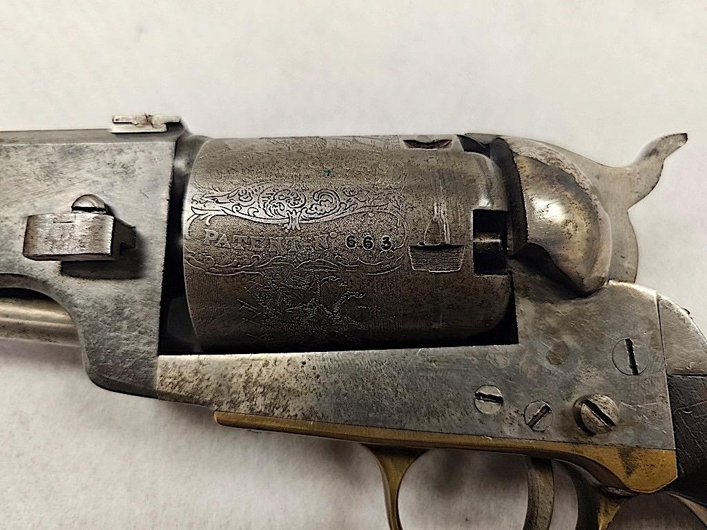 COLT PATENT US DRAGOON REVOLVER, CAL 44, ENGRAVED CYLINDER, REPRODUCTION, S