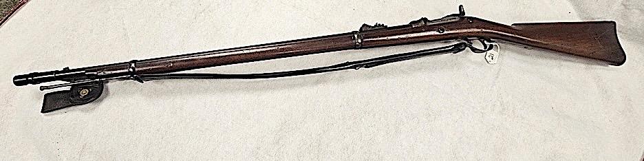 US SPRINGFIELD MODEL 1873 RIFLE, WITH ORIGINAL BAYONET W/ SCABBARD AND STRAP