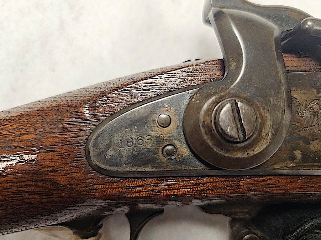 US SPRINGFIELD MODEL 1863 RIFLE, CONVERSION OF MODEL 1870, CAL 50/70, WITH