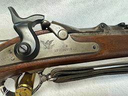 US SPRINGFIELD MODEL 1864 RIFLE, CONVERSION OF MODEL 1870, CAL 50/70, WITH