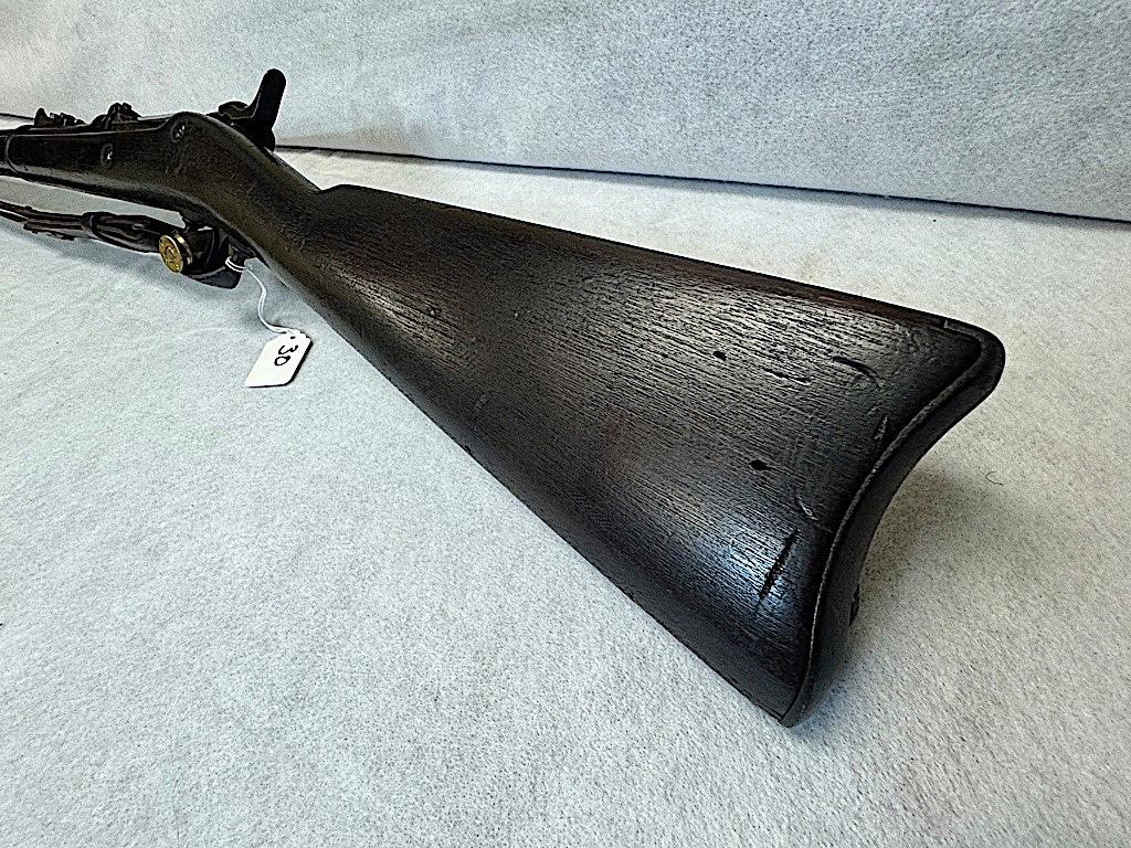 US SPRINGFIELD MODEL 1873 RIFLE, CAL 45/70, ORIGINAL STRAP AND CLEANING ROD