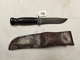 USN FIGHTING KNIFE CAMILLUS NY WITH SHEATH