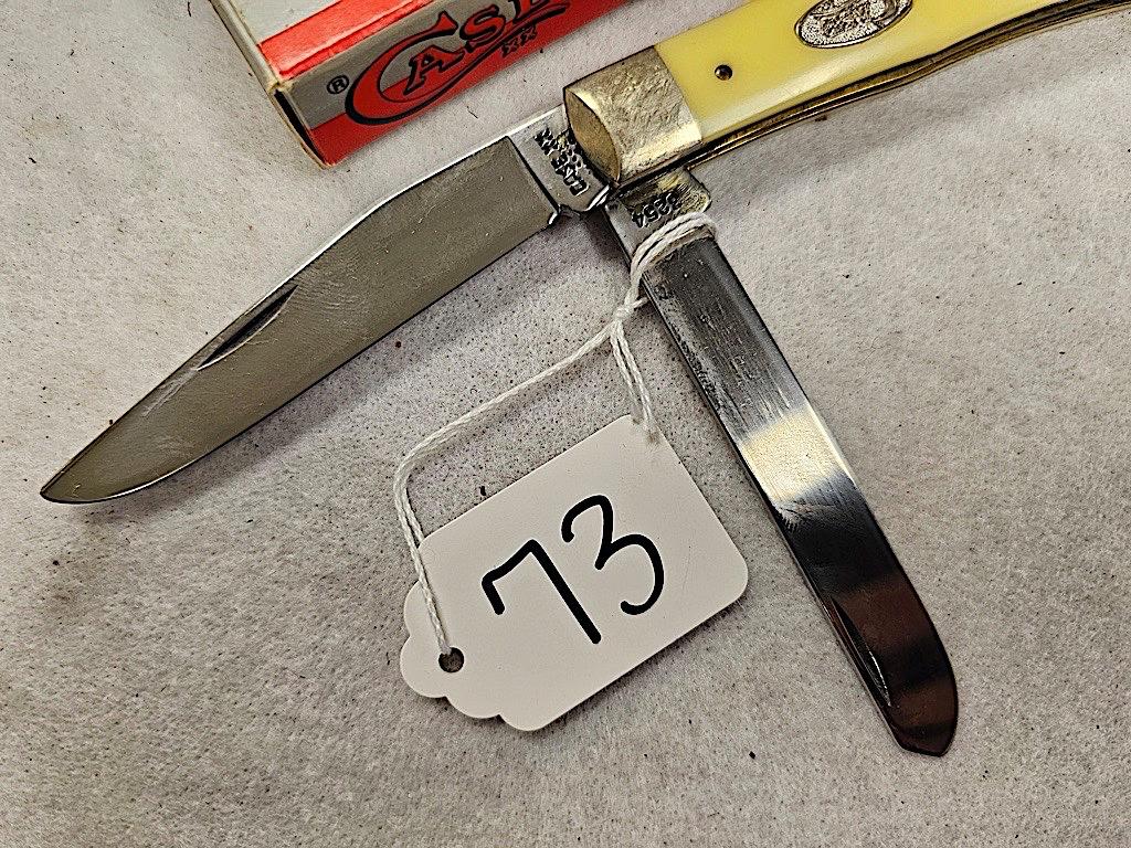 CASE TRAPPER 1987 2 BLADE POCKET KNIFE IN ORIGINAL BOX