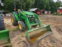 2019 John Deere 4066M Tractor, s/n 1LV4066MHKK102793: JD 400E Loader, 500 h