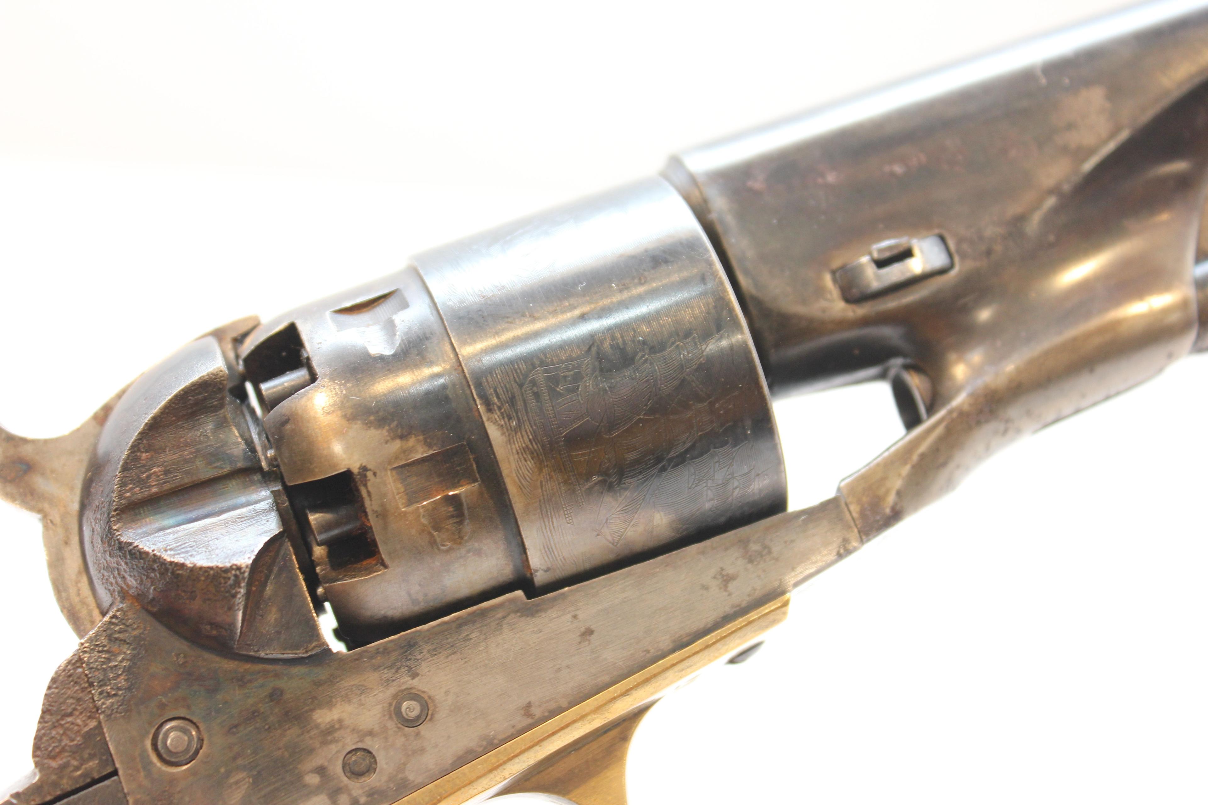 Unknown Mfr. Replica of Colt New Model Army 6-Shot Muzzle Loading Revolver w/8" Round BBL, Scrolled