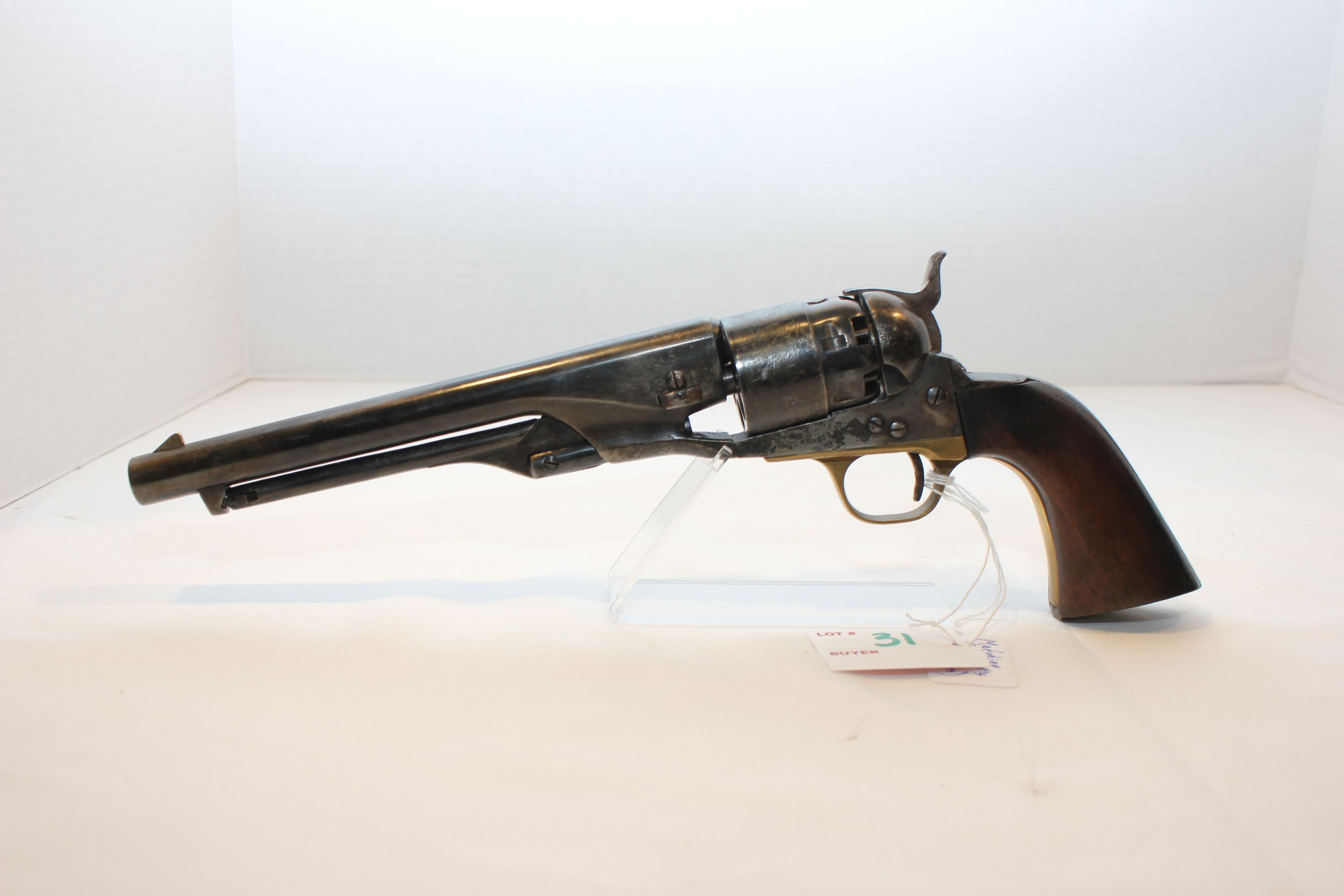 Unknown Mfr. Replica of Colt New Model Army 6-Shot Muzzle Loading Revolver w/8" Round BBL, Scrolled