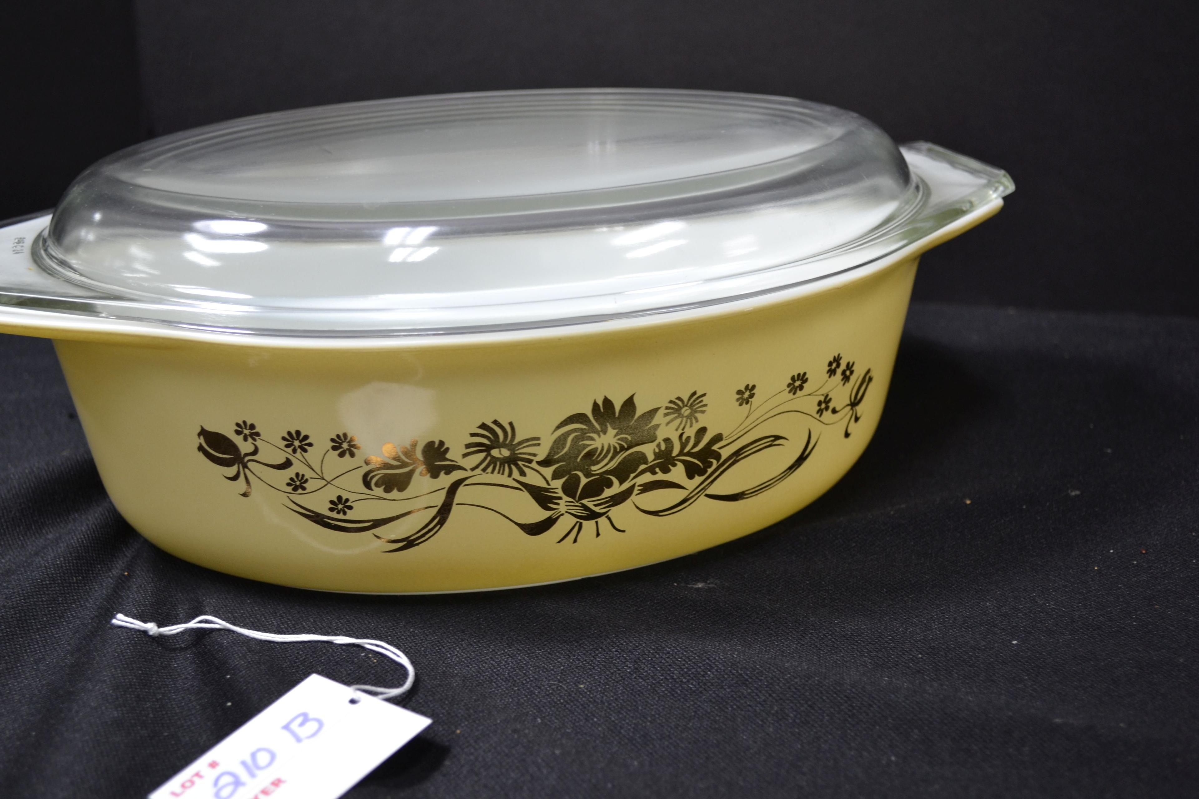 Pyrex 1960s Promotional Golden Wildflower 045 w/Lid; No Chips