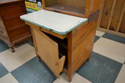 Junior Hoosier Cabinet w/Porcelain Counter; Needs Work; Note: Will Not Ship