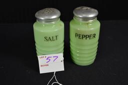 Jadeite Salt and Pepper w/Original Tops