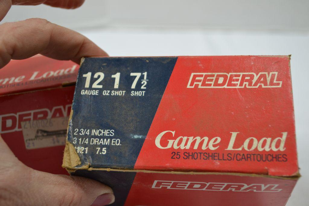 Federal Game Load Shot, 25 Shells, 12ga, 1oz, 7 1/2 Shot, 2xbid