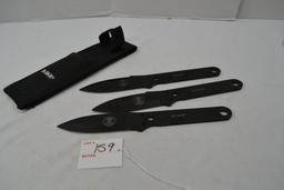 KA-Bar Pack of 3 Throwing Knives in Case