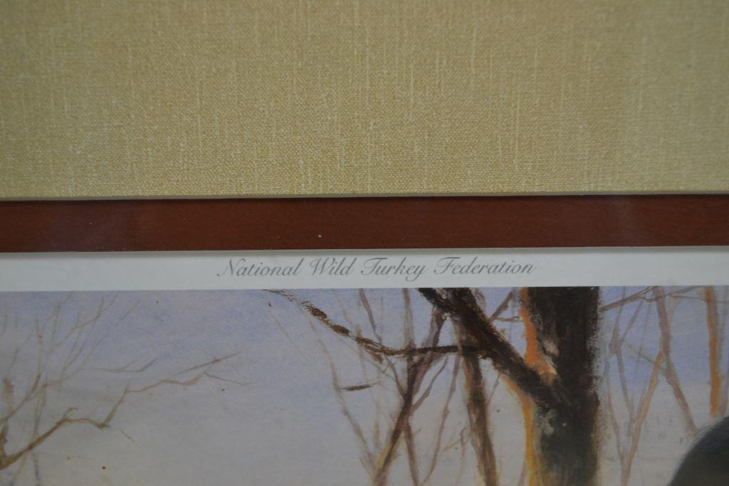 National Wild Turkey Federation "Fan Club" by Jim Killen Matted and Framed Print; No.298/2500; 33-1/
