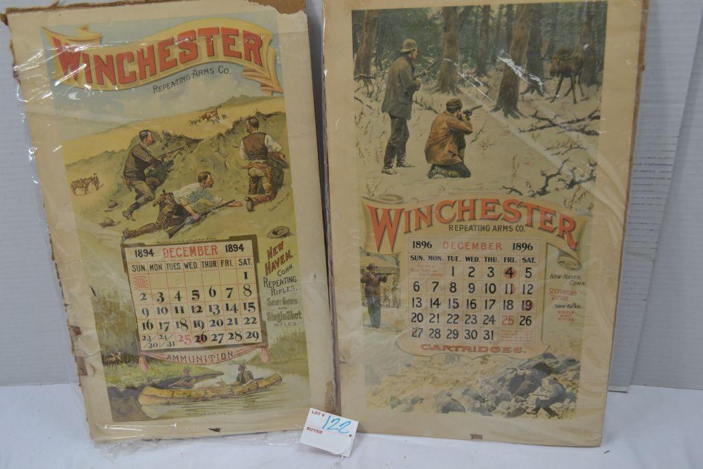 Pair of Winchester Calendars 1894 and 1896