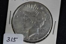 1922-S Peace Dollar; AU