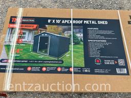 8' X 10' APEX ROOF METAL SHED