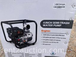4" TRASH / WATER PUMP, TMG 7 1/2 HP ENGINE