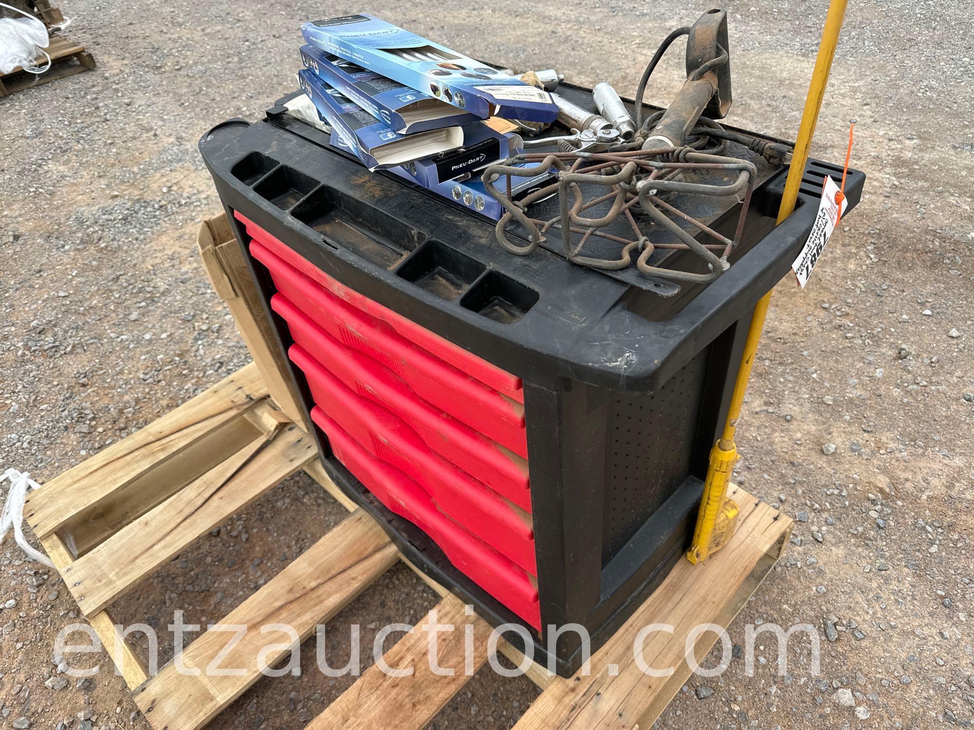 SMALL TOOL CHEST W/ CATTLE VETERINARIAN