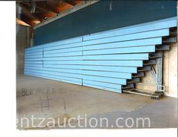 3 SETS OF 10 ROW - 30' SECTIONS, FOLD UP BLEACHERS,