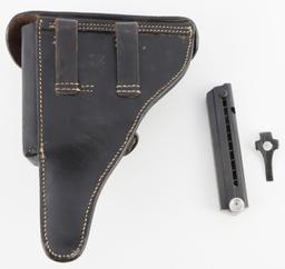 WWII GERMAN REICH LEATHER LUGER P08 PISTOL HOLSTER