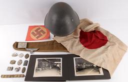 MILITARY COLLECTIBLE LOT HELMET GERMAN JAPANESE