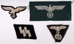 WWII GERMAN BADGE AND BOOK LOT OF 5 ITEMS