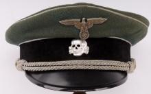 WWII GERMAN WAFFEN SS GENERAL OFFICER VISOR CAP